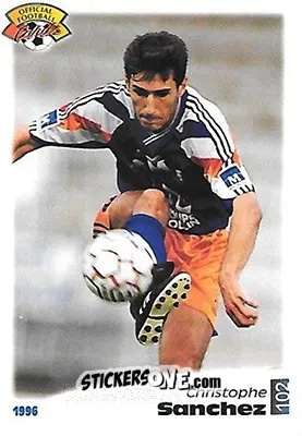 Sticker Christophe Sanchez - U.N.F.P. Football Cards 1995-1996 n. 102 - Panini