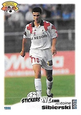 Sticker Antoine Sibierski - U.N.F.P. Football Cards 1995-1996 n. 107 - Panini