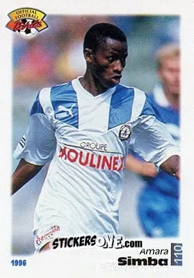 Sticker Amara Simba - U.N.F.P. Football Cards 1995-1996 n. 110 - Panini