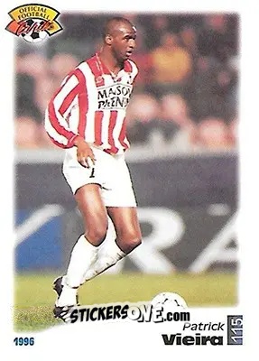 Sticker Patrick Vieira - U.N.F.P. Football Cards 1995-1996 n. 115 - Panini