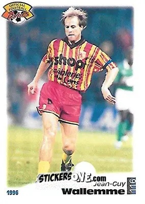 Figurina Jean-Guy Wallemme - U.N.F.P. Football Cards 1995-1996 n. 116 - Panini