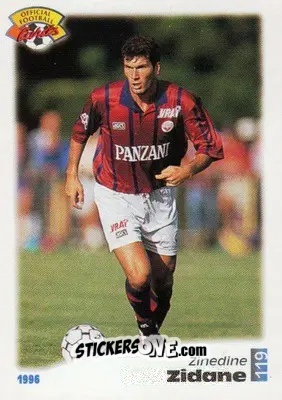 Sticker Ziedine Zidane - U.N.F.P. Football Cards 1995-1996 n. 119 - Panini