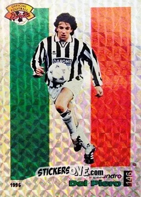 Sticker Alessandro Del Piero - U.N.F.P. Football Cards 1995-1996 n. 146 - Panini