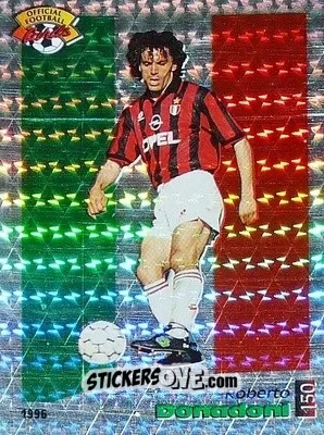 Sticker Roberto Donadoni - U.N.F.P. Football Cards 1995-1996 n. 150 - Panini