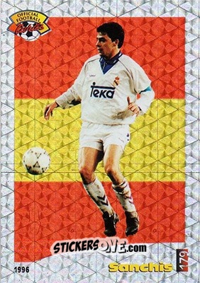 Sticker Sanchis - U.N.F.P. Football Cards 1995-1996 n. 179 - Panini