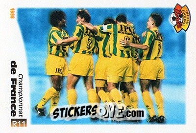 Figurina Record d'lnvincibilite pour in Club - U.N.F.P. Football Cards 1995-1996 n. R11 - Panini