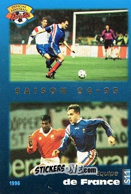 Sticker Equipe de France - U.N.F.P. Football Cards 1995-1996 n. S11 - Panini