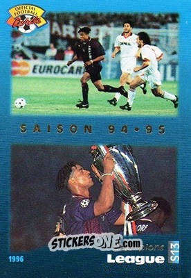 Sticker SAISON 94-95 Champions League - U.N.F.P. Football Cards 1995-1996 n. S13 - Panini