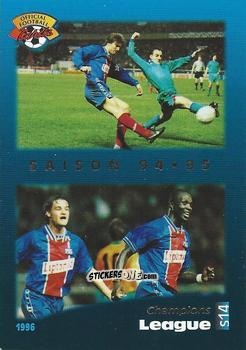 Cromo Champions League Le parcours de Coupe - U.N.F.P. Football Cards 1995-1996 n. S14 - Panini