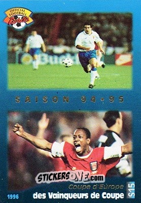 Sticker Coupe d'fEurope des Vainqqueurs de Coupe - U.N.F.P. Football Cards 1995-1996 n. S15 - Panini