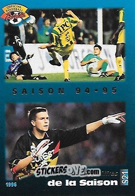 Sticker SAISON 94/5 Les Chiffres de la Saison - U.N.F.P. Football Cards 1995-1996 n. S21 - Panini