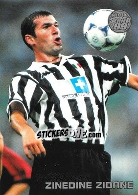 Sticker Zinedine Zidane - Serie A 1998-1999 n. 24 - Merlin