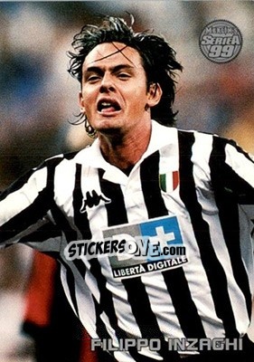 Sticker Filippo Inzaghi - Serie A 1998-1999 n. 26 - Merlin