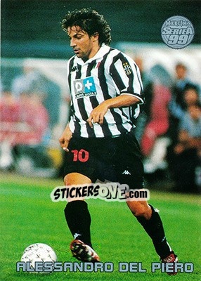 Sticker Alessandro Del Piero - Serie A 1998-1999 n. 27 - Merlin