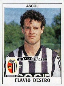 Sticker Flavio Destro - Calciatori 1989-1990 n. 5 - Panini