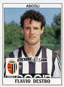 Sticker Flavio Destro - Calciatori 1989-1990 - Panini