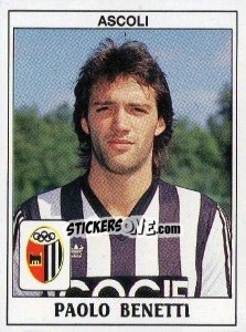Sticker Paolo Benetti - Calciatori 1989-1990 n. 16 - Panini