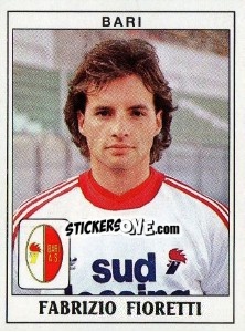 Sticker Fabrizio Fioretti - Calciatori 1989-1990 n. 55 - Panini