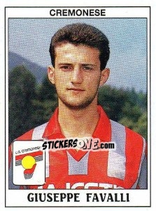 Sticker Giuseppe Favalli - Calciatori 1989-1990 - Panini