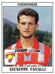 Sticker Giuseppe Favalli - Calciatori 1989-1990 n. 106 - Panini