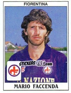 Sticker Mario Faccenda - Calciatori 1989-1990 n. 130 - Panini