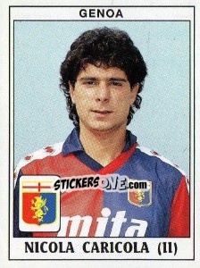 Sticker Nicola Caricola - Calciatori 1989-1990 - Panini