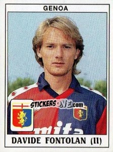 Cromo Davide Fontolan - Calciatori 1989-1990 - Panini