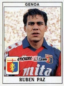 Sticker Riuben Paz - Calciatori 1989-1990 - Panini