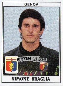 Figurina Simone Braglia - Calciatori 1989-1990 - Panini