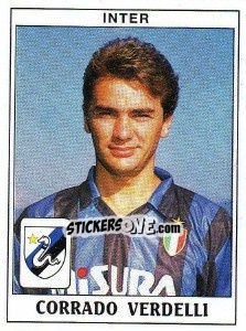 Sticker Corrado Verdelli - Calciatori 1989-1990 n. 168 - Panini