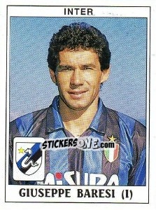 Sticker Giuseppe Baresi - Calciatori 1989-1990 n. 169 - Panini
