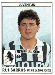 Cromo Rui Barros Rui Gil Barros Soares - Calciatori 1989-1990 - Panini