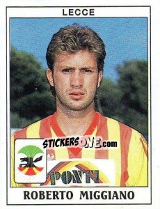 Sticker Roberto Miggiano - Calciatori 1989-1990 n. 214 - Panini