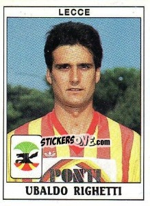 Sticker Ubaldo Righetti - Calciatori 1989-1990 n. 217 - Panini