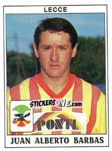 Sticker Juan Alberto Barbas - Calciatori 1989-1990 - Panini
