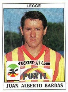 Sticker Juan Alberto Barbas - Calciatori 1989-1990 n. 220 - Panini