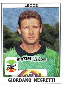Sticker Giordano Negretti - Calciatori 1989-1990 n. 224 - Panini