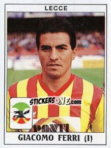 Sticker Giacomo Ferri - Calciatori 1989-1990 n. 225 - Panini