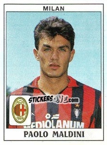 Sticker Paolo Maldini - Calciatori 1989-1990 - Panini