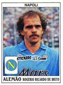 Sticker Alemão Rogerio Ricardo De Brito - Calciatori 1989-1990 n. 255 - Panini