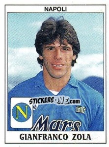 Figurina Gianfranco Zola - Calciatori 1989-1990 - Panini