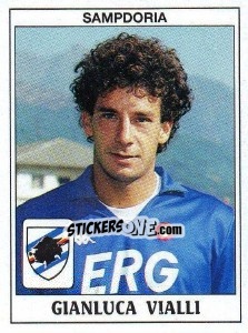Sticker Gianluca Vialli - Calciatori 1989-1990 n. 297 - Panini