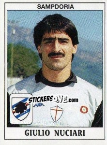 Sticker Giulio Nuciari - Calciatori 1989-1990 n. 300 - Panini