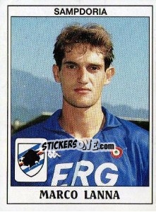 Sticker Marco Lanna - Calciatori 1989-1990 n. 301 - Panini