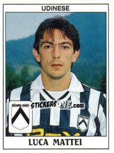 Sticker Luca Mattei - Calciatori 1989-1990 n. 314 - Panini