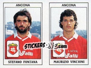 Sticker Stefano Fontana / Maurizio Vincioni - Calciatori 1989-1990 - Panini