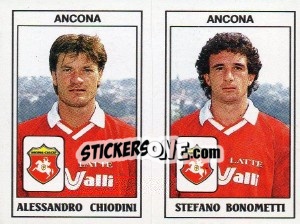 Sticker Alessandro Chiodini / Stefano Bonometti - Calciatori 1989-1990 n. 347 - Panini