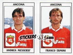 Cromo Andrea Messersì / Franco Ermini - Calciatori 1989-1990 - Panini