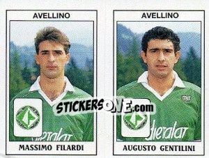 Sticker Massimo Filardi / Augusto Gentilini - Calciatori 1989-1990 n. 354 - Panini