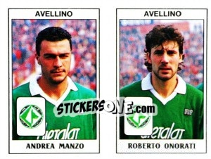 Sticker Andrea Manzo / Roberto Onorati - Calciatori 1989-1990 - Panini